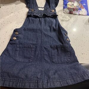 Max Studio Dark Blue Kids Overall Dress